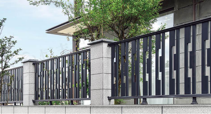 Moderne Villa Aluminium Zaun Typhoon Proof Wirkung resistent