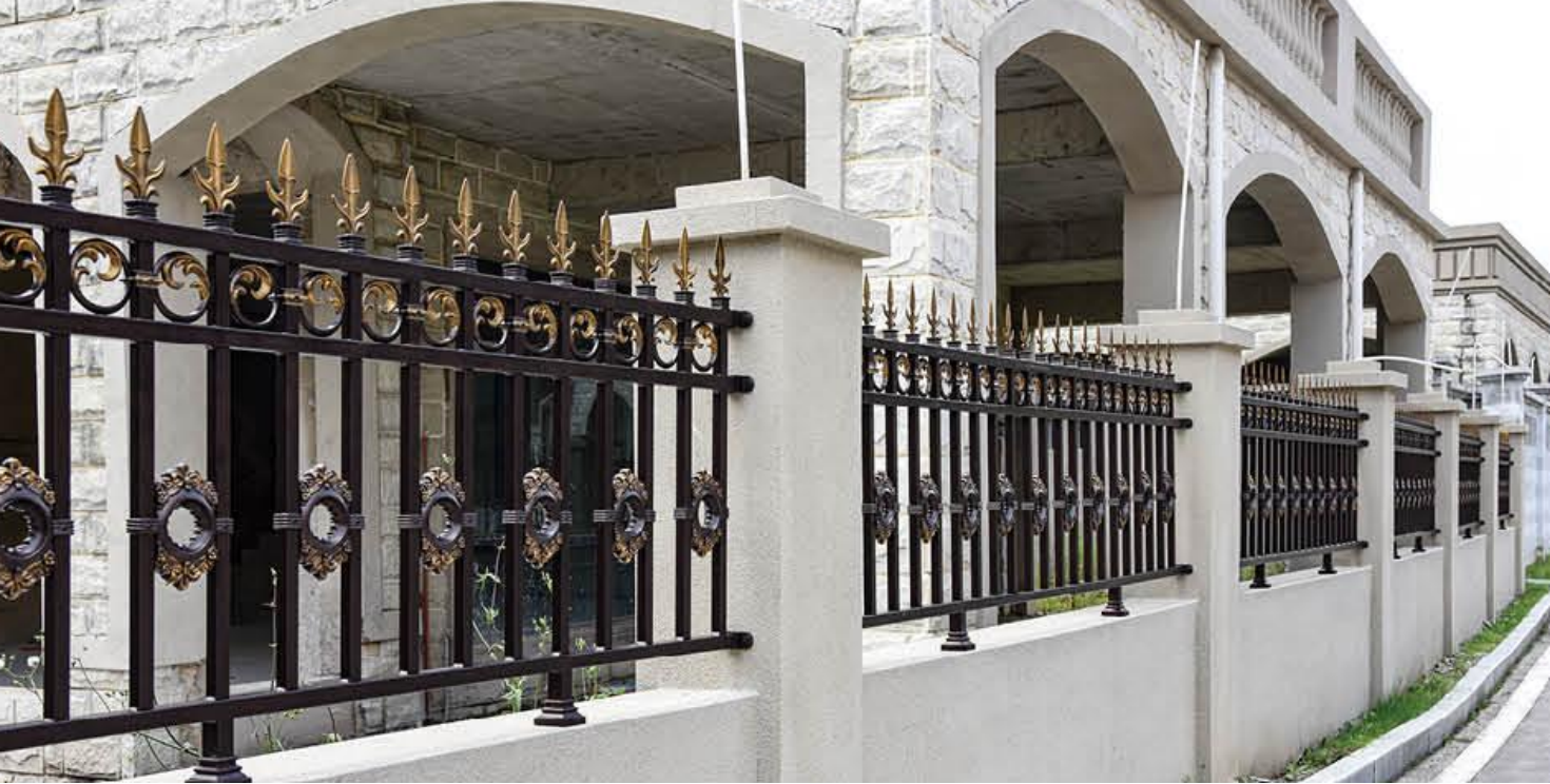PALACE ALUMINUM Zaun für französischen Stil 24 Karat Goldplated Anti-Climbing Private Immobilienanpassungen