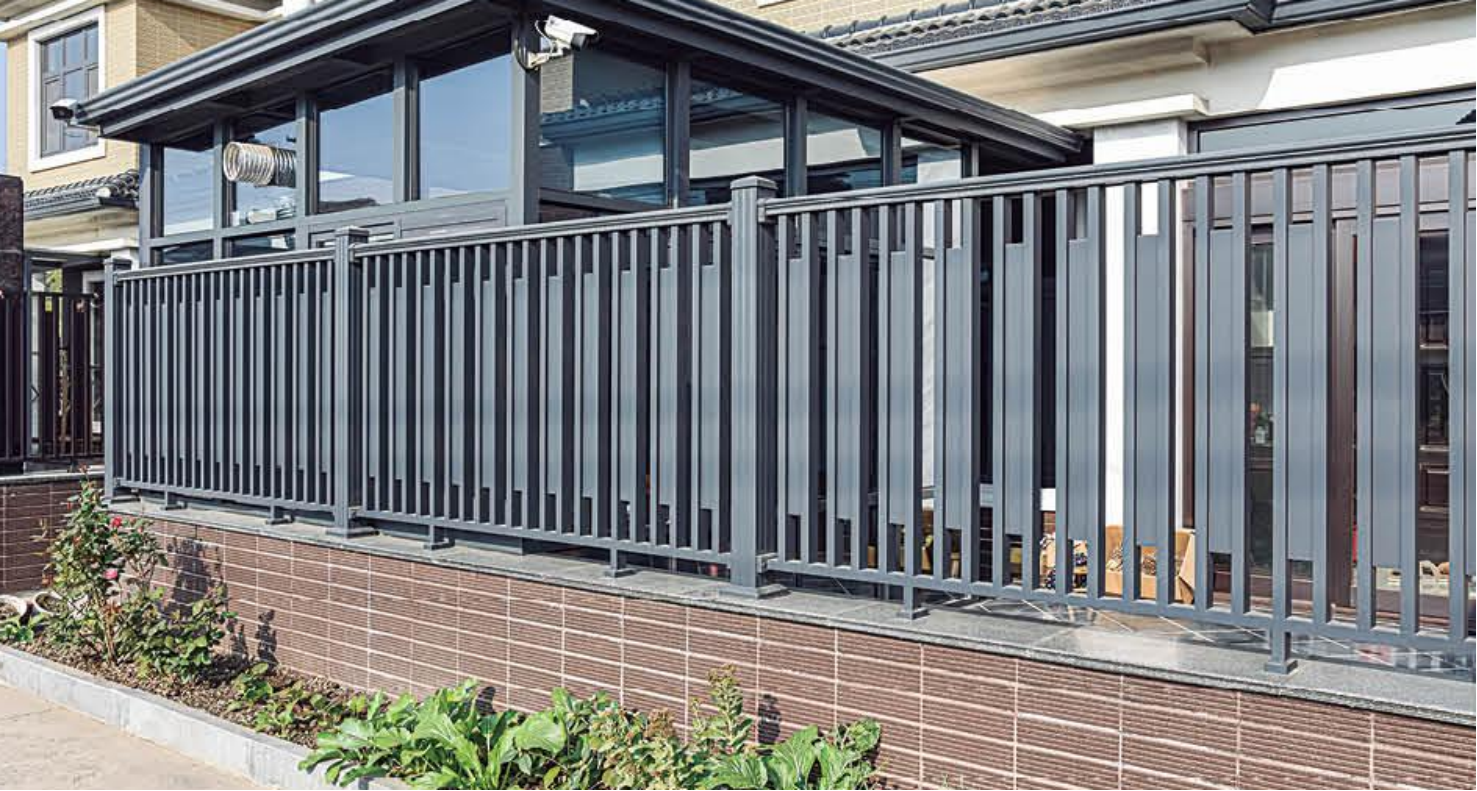 Moderne Villa Aluminium Zaun Typhoon Proof Wirkung resistent