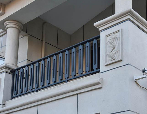 Nowoczesne minimalistyczne aluminiowe poręczy stopu