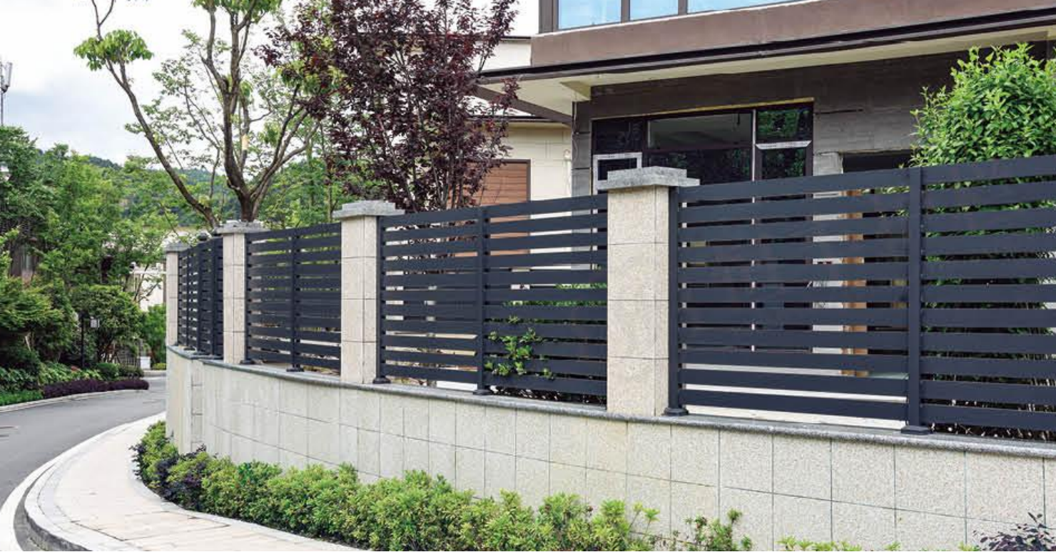 Moderne Villa Aluminium Zaun Typhoon Proof Wirkung resistent